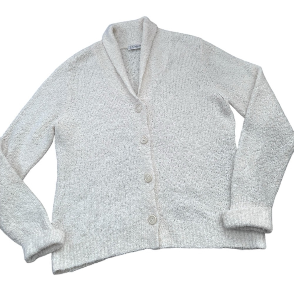 Vintage Wool blend Cardigan Pearl Cream Off White Sz XL